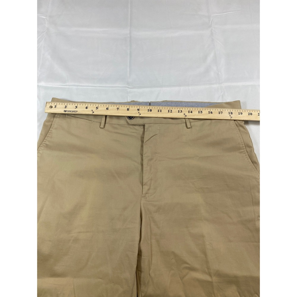 Peter Millar Collection Perfect Poplin Mens Tan Khaki Pants Size 38 Silk Cotton - Picture 7 of 8